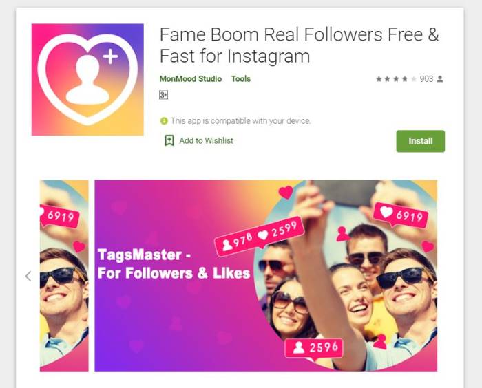 aplikasi menambah followers Instagram Fame Boom Real Followers