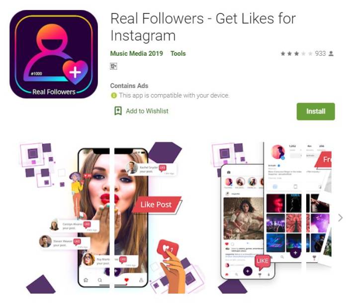 aplikasi menambah followers Instagram gratis Real Followers - Get Likes for Instagram