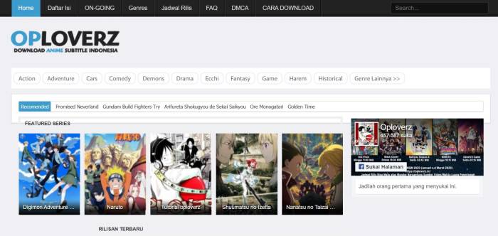situs download dan nonton anime sub Indo Oploverz
