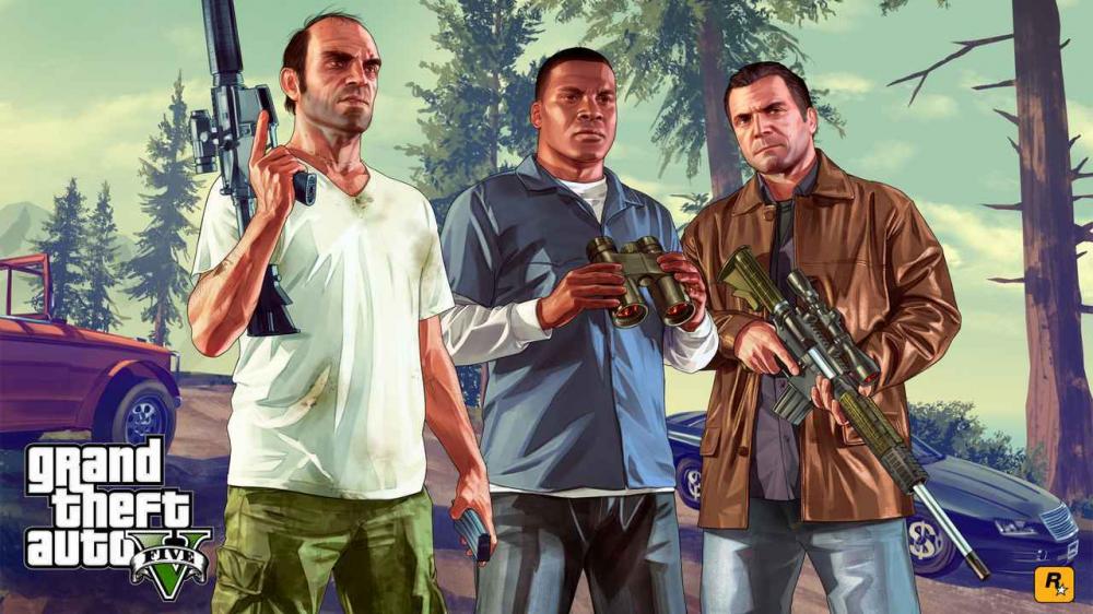 Ilustrasi karakter di game Grand Theft Auto V