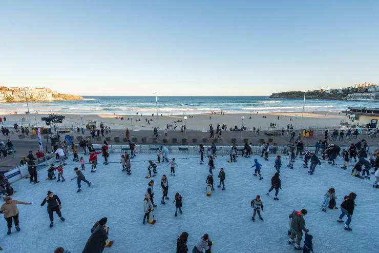 Каток в Сиднее на пляже Bondi Beach