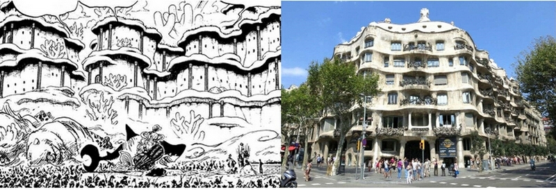 Gyoncorde Plaza di Pulau Manusia Ikan Casa Mila di Barcelona Spanyol Kwikku, Gyoncorde Plaza di Pulau Manusia Ikan Casa Mila di Barcelona Spanyol