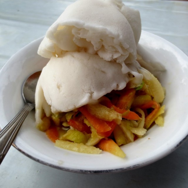 Rujak buah es krim Kwikku, Rujak buah es krim