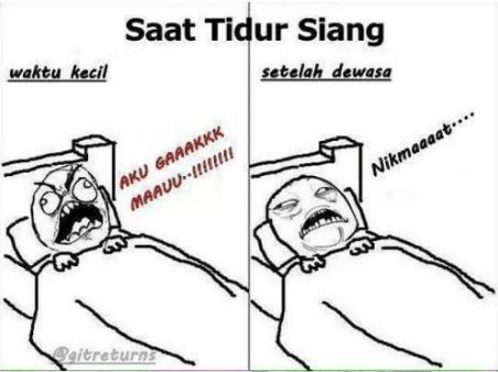 Dulu ogah banget tidur siang Sekarang tidur siang adalah anugerah terindah Kwikku, Dulu ogah banget tidur siang Sekarang tidur siang adalah anugerah terindah
