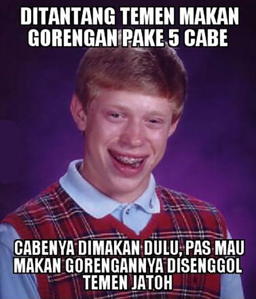 Sedih bos belum dimakan udah jatuh kepedesan pula Kwikku, Sedih bos belum dimakan udah jatuh kepedesan pula