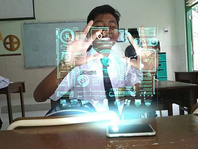 Di sekolah nggak perlu lagi bawa buku Cukup dengan pakai smartphone yang terhubung dengan layar imajinatif semua tugas beres Kwikku, Di sekolah nggak perlu lagi bawa buku Cukup dengan pakai smartphone yang terhubung dengan layar imajinatif semua tugas beres