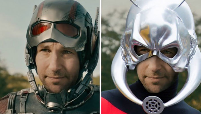 AntMan kok malah seperti pakai helm Kwikku, AntMan kok malah seperti pakai helm
