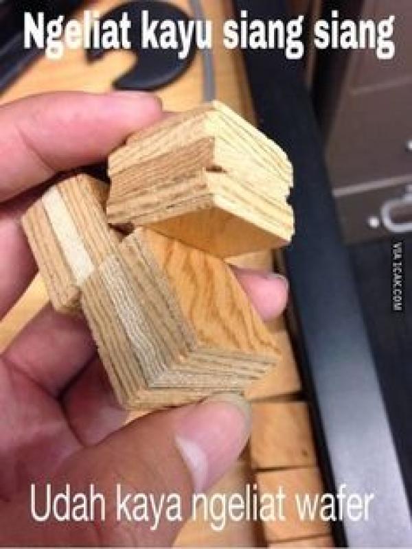 Ya ampun kayu aja terlihat seperti wafer Kwikku, Ya ampun kayu aja terlihat seperti wafer