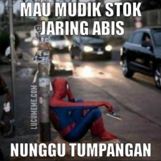 Kasian Spiderman mau mudik nggak bisa karena stok jaringnya abis Laris manis mau lebaran Kwikku, Kasian Spiderman mau mudik nggak bisa karena stok jaringnya abis Laris manis mau lebaran