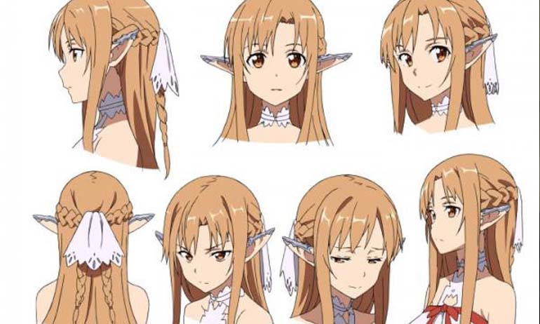 4. Tatanan rambut Asuna memiliki arti tersendiri.