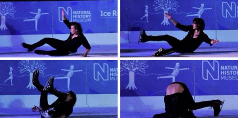 Harry styles tergelincir jatuh nih pada saat lagi syuting video klip Haha Kwikku, Harry styles tergelincir jatuh nih pada saat lagi syuting video klip Haha