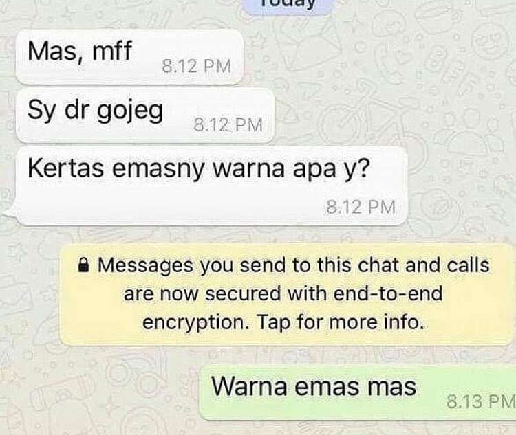 Namanya juga kertas emas sudah jelas lah warnanya juga emas mas Kwikku, Namanya juga kertas emas sudah jelas lah warnanya juga emas mas