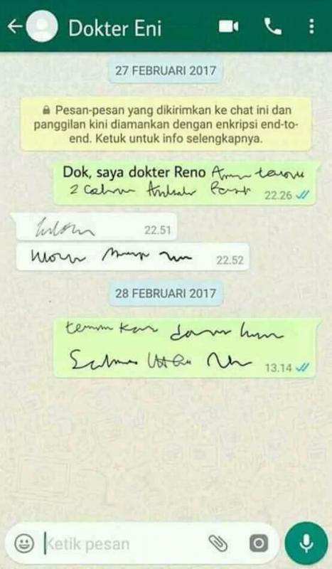 Begini nih jadinya kalo dokter sama dokter ketemu dalam chattingan D Kwikku, Begini nih jadinya kalo dokter sama dokter ketemu dalam chattingan D