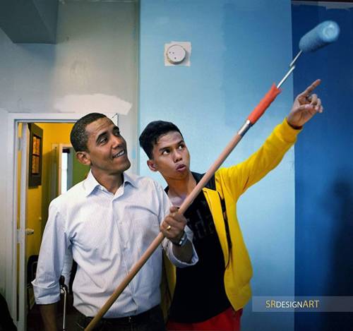 Ingin pamer di depan teman teman nie orang ngakungaku pernah ketemu obama di rumahnya sambil ngecet koplak tapi editannya keren sih Kwikku, Ingin pamer di depan teman teman nie orang ngakungaku pernah ketemu obama di rumahnya sambil ngecet koplak tapi editannya keren sih
