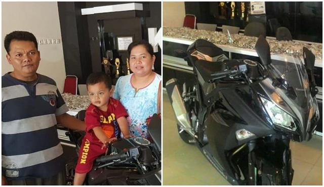 Nabung recehan bisa beli motor ninja Kwikku, Nabung recehan bisa beli motor ninja