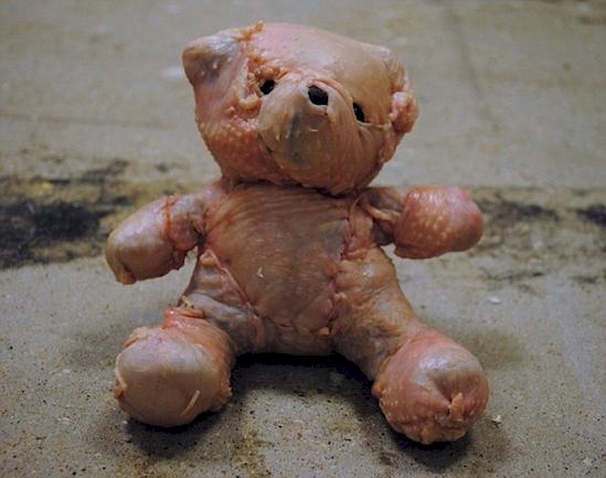 Potongan daging ayam yang di buat seperti boneka Kwikku, Potongan daging ayam yang di buat seperti boneka