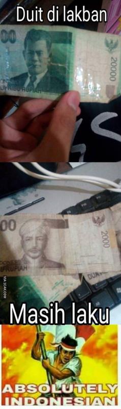 Hanya di indonesia saja duit rusak masih saja laku Kwikku, Hanya di indonesia saja duit rusak masih saja laku