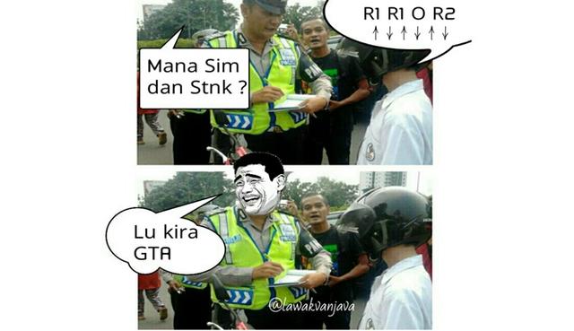 Mungkin dia kira lagi di GTA kali yak Kwikku, Mungkin dia kira lagi di GTA kali yak