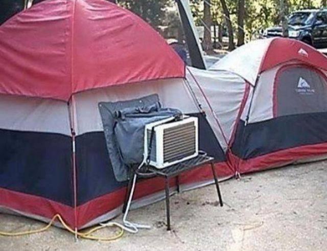 Siapa bilang ketika camping kita gak bisa pake AC potret ini membuktikan segalanya wkwkwkk Kwikku, Siapa bilang ketika camping kita gak bisa pake AC potret ini membuktikan segalanya wkwkwkk