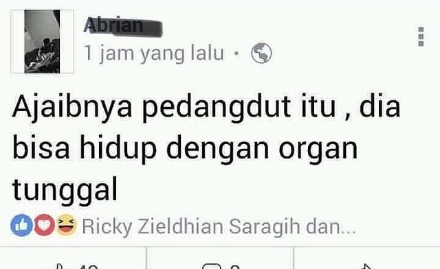 Sejak kapan organ tunggal bisa di jadikan status kayak gini Terus mana sisi ajaibnya sih Kwikku, Sejak kapan organ tunggal bisa di jadikan status kayak gini Terus mana sisi ajaibnya sih