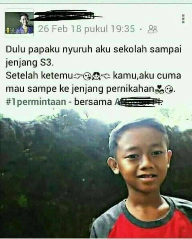 Jenjang SMP aja belom kelar udah ngomongin yang lain Serakah lu tong siapa tau lu kagak lulus sekolah terus jadi gelandangan Kwikku, Jenjang SMP aja belom kelar udah ngomongin yang lain Serakah lu tong siapa tau lu kagak lulus sekolah terus jadi gelandangan