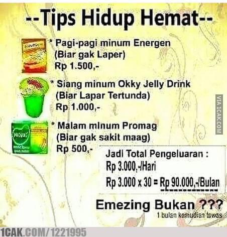 Anak kost selalu jeli dalam memperhatikan tips hidup hemat yang paling logis dan tentu saja juga paling ekonomis Kwikku, Anak kost selalu jeli dalam memperhatikan tips hidup hemat yang paling logis dan tentu saja juga paling ekonomis