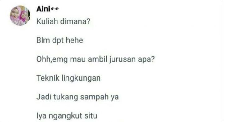 Jangan mau kuliah di teknik lingkungn kalo gak bisa nahan percakapan yang seperti ini ya guys wkwkwkwk Kwikku, Jangan mau kuliah di teknik lingkungn kalo gak bisa nahan percakapan yang seperti ini ya guys wkwkwkwk