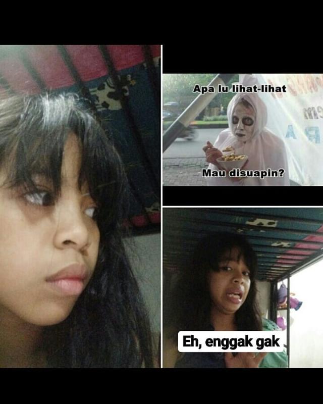 Emang ketika ada pocong reaksi kita harus kayak gini ya Kwikku, Emang ketika ada pocong reaksi kita harus kayak gini ya