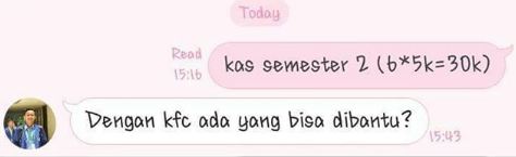 Purapura salah sambung supaya aman dan gak di tagih lagi Pake bawabawa nama kfc lagi wkwkwk Kwikku, Purapura salah sambung supaya aman dan gak di tagih lagi Pake bawabawa nama kfc lagi wkwkwk