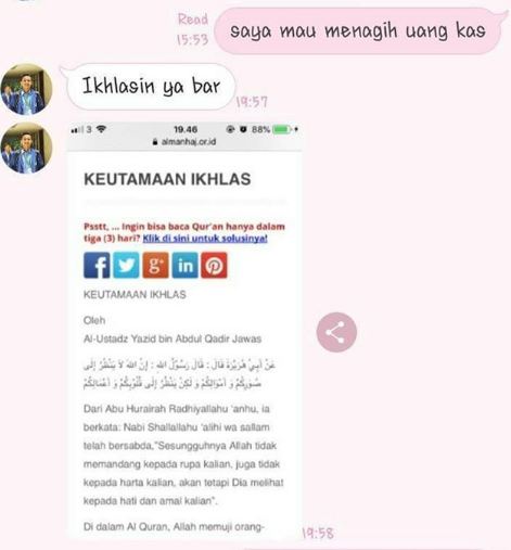 Ada juga yang ngasih ceramah tentang ikhlas wkwkwk emangnya ini pengajian apa Kwikku, Ada juga yang ngasih ceramah tentang ikhlas wkwkwk emangnya ini pengajian apa