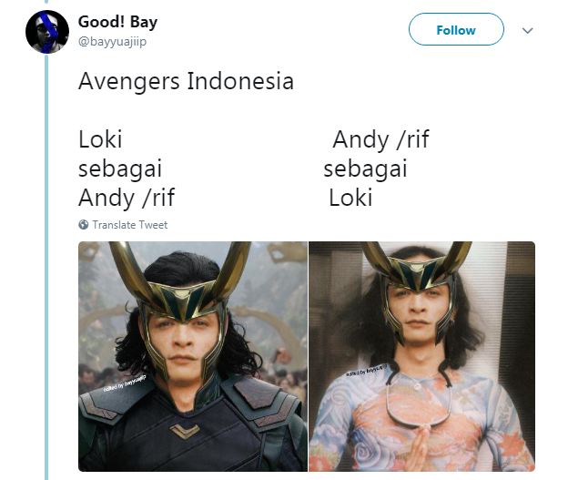 Sosok Loki tak pernah lepas dari aura gondrong dan bandel kan Pasti sangat cocok kalo di perankan oleh Andy Kwikku, Sosok Loki tak pernah lepas dari aura gondrong dan bandel kan Pasti sangat cocok kalo di perankan oleh Andy
