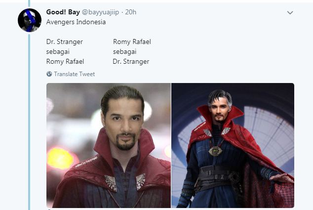 Doctor Strange juga sangat cocok jika di perankan oleh seorang Romy Rafael nih guys ternyata banyak juga ya yang mirip wkwkwk Kwikku, Doctor Strange juga sangat cocok jika di perankan oleh seorang Romy Rafael nih guys ternyata banyak juga ya yang mirip wkwkwk
