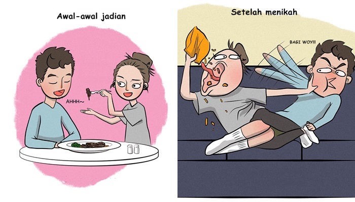 Sebelum nikah sering banget makan sambil suapsuapan Tapi kalo udah nikah boroboro mau ritual suapsuapan makannya aja saling rampas Haha Kwikku, Sebelum nikah sering banget makan sambil suapsuapan Tapi kalo udah nikah boroboro mau ritual suapsuapan makannya aja saling rampas Haha