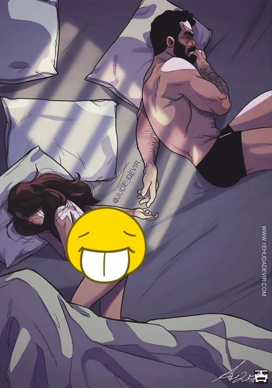 Kalau istri marah sama suami yah begini deh jadinya Serasa tidur sendiri Makanya jangan sering bikin istri marah yah Kwikku, Kalau istri marah sama suami yah begini deh jadinya Serasa tidur sendiri Makanya jangan sering bikin istri marah yah
