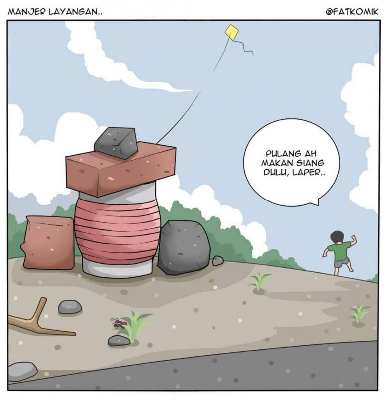 Akibat terlalu sombong main layangan Ada yang hilang ada yang masih utuh Kwikku, Akibat terlalu sombong main layangan Ada yang hilang ada yang masih utuh