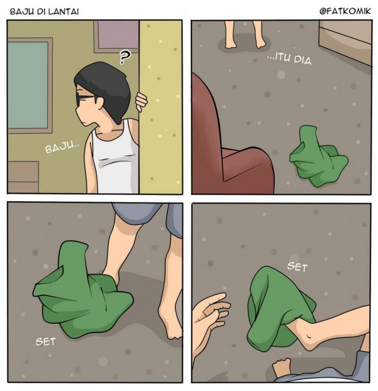 Pas masih bocah paling males ambil baju pake tangan Kwikku, Pas masih bocah paling males ambil baju pake tangan