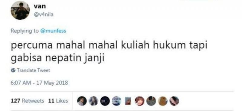 Buat apa ada hukum kalo tak ada yang mendusta Buat apa janji bila tidak di tepati Kwikku, Buat apa ada hukum kalo tak ada yang mendusta Buat apa janji bila tidak di tepati