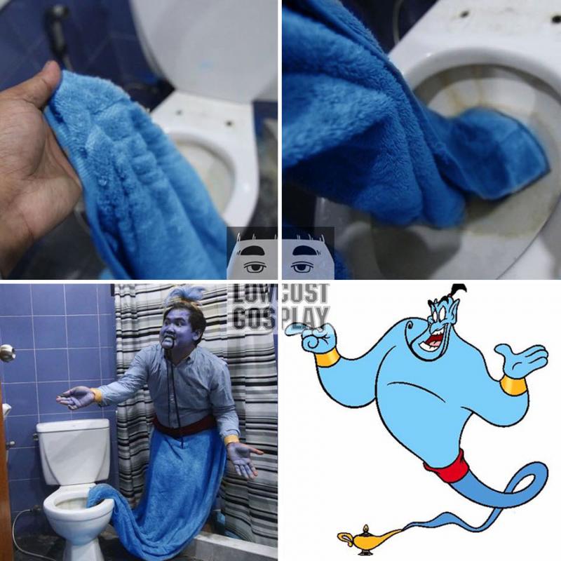 Ternyata ingin bercosplay ala jin di aladin itu gak perlu mengeluarkan budget mahalmahal guys Kwikku, Ternyata ingin bercosplay ala jin di aladin itu gak perlu mengeluarkan budget mahalmahal guys