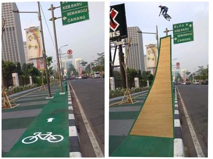 Mungkin setiap pesepeda di jakarta di suruh untuk menguji adrenalinnya lebih dalam untuk membuktikan cintanya terhadap roda dua Kwikku, Mungkin setiap pesepeda di jakarta di suruh untuk menguji adrenalinnya lebih dalam untuk membuktikan cintanya terhadap roda dua