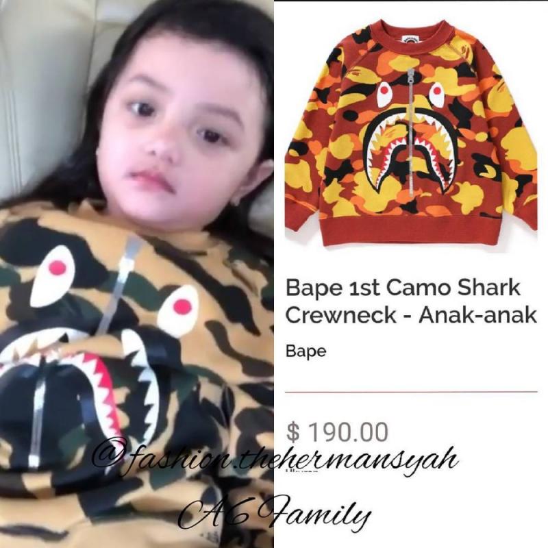 Gak hanya Arsya Hermansyah aja yang punya koleksi item fashion branded mahal Kakaknya Arsy Hermansyah juga punya koleksi sweater keluaran Bape Kids yang harganya Rp juta Kwikku, Gak hanya Arsya Hermansyah aja yang punya koleksi item fashion branded mahal Kakaknya Arsy Hermansyah juga punya koleksi sweater keluaran Bape Kids yang harganya Rp juta