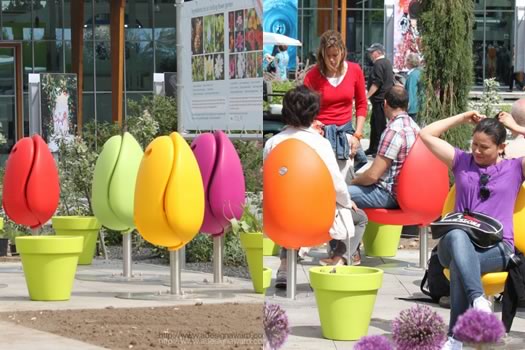 Kursi taman berbentuk bunga Kwikku, Kursi taman berbentuk bunga